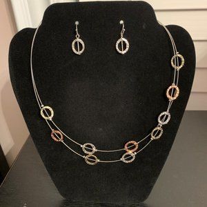 Hammered Illusion Necklace & Earring Gift Set